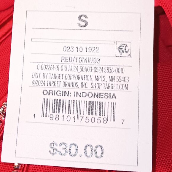 NEW Women's Rhinestone Lingerie Bodysuit Auden Nylon Spandex Mesh Sheer Red S - Picture 9 of 9